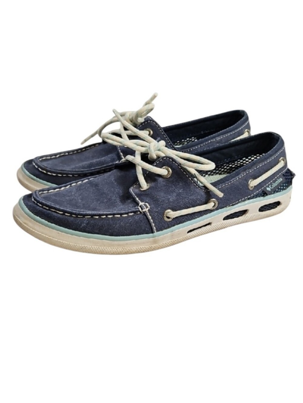 Columbia Womens Vulc N Vent Boat Shoes, Navy Size 7.5